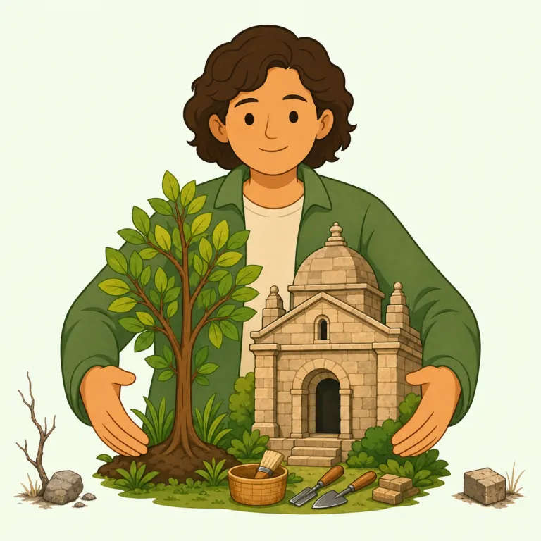 preservationist（保存主義者・名詞）の覚え方イラスト — preserve「守って残す」→ preservation「保存」→ preservationist「保存を重視する人」と派生の順に覚えると定着しやすい