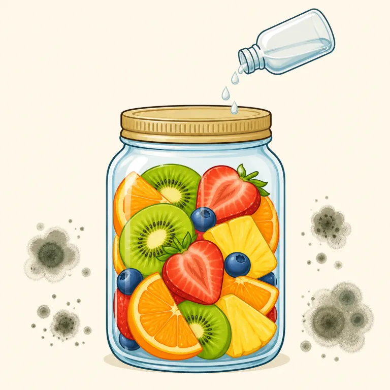 preservative（防腐剤・名詞）の覚え方イラスト — preserve「保存する・損なわないよう守る」を知っていれば、その働きをするものが preservative と押さえると覚えやすいです