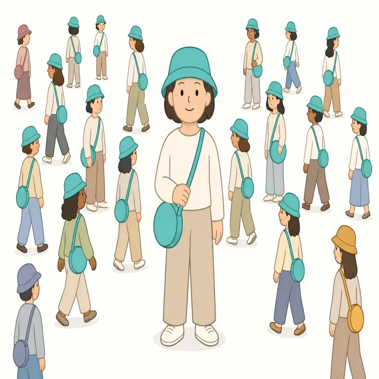 prevailing（普及している・形容詞）の覚え方イラスト — この prevailing は「多くの人に広く受け入れられ、社会や集団の中で一般化している」という意味で覚えます