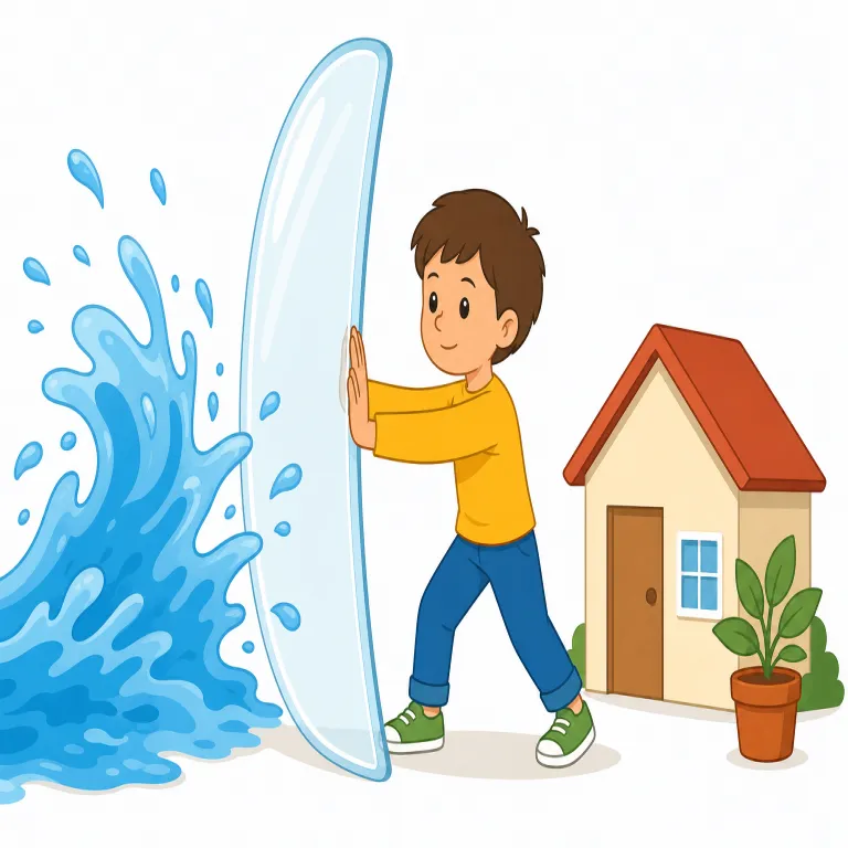 prevent（防ぐ・動詞）の覚え方イラスト — prevent は、病気・事故・被害・ミスなど望ましくない出来事が起こらないように先回りして「防ぐ」意味で覚えます