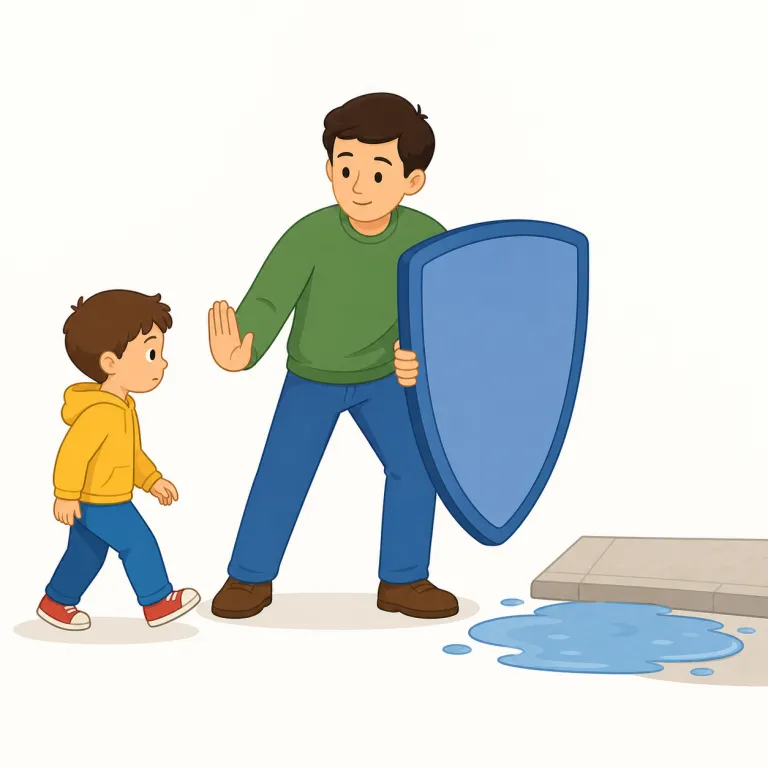 prevent a from b（AがBするのを防ぐ、AがBするのを妨げる・フレーズ）の覚え方イラスト — 核は prevent＝「起こる前に止める」