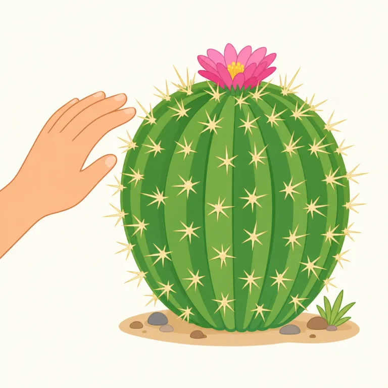 prickly（とげのある・形容詞）の覚え方イラスト — prickly は prick「ちくりと刺す」から、表面に小さなとげや針のような突起がある様子を思い浮かべると覚えやすいです