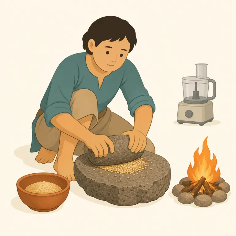 primitively（原始的に・副詞）の覚え方イラスト — primitive の中の prim- を primary「主要な、第一の」や prime「第一の」と結び付け、「最初期の段階のように」と覚えるとよい