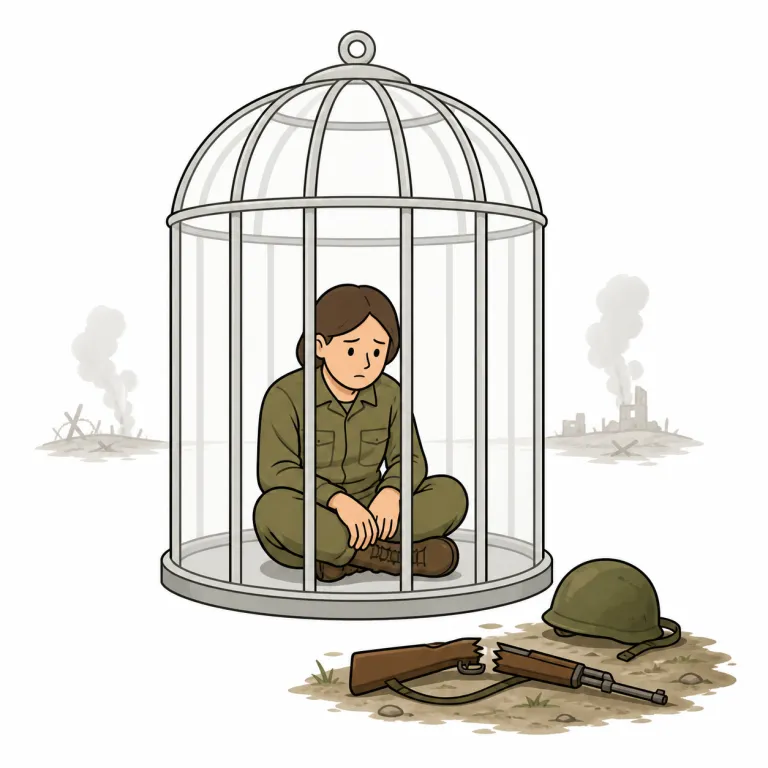 prisoner（捕虜・noun）の覚え方イラスト