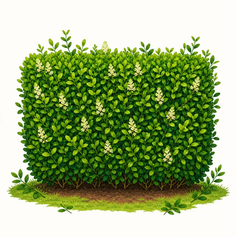 privet（イボタノキ・名詞）の覚え方イラスト — このエントリでは privet を植物名「イボタノキ」として覚えます