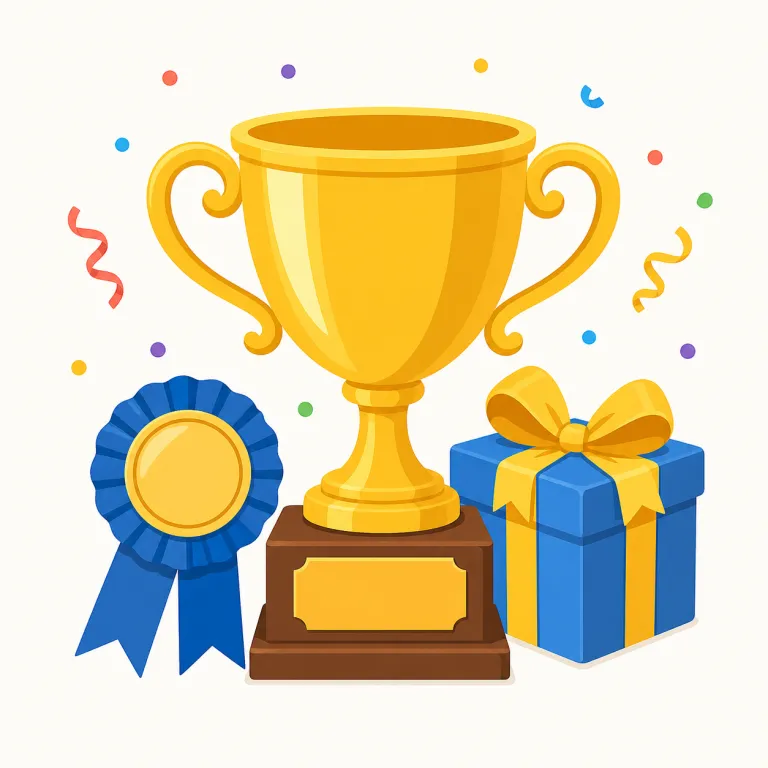 prize（賞・名詞）の覚え方イラスト — beginner 段階では prize を「勝ったらもらえるもの」と場面で覚えるのが自然です