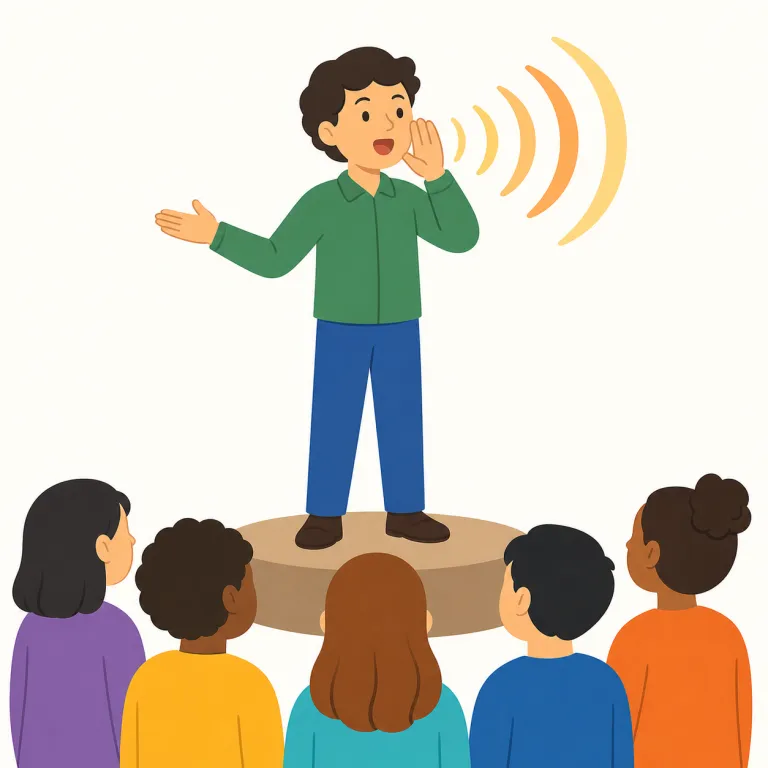proclaim（宣言する・動詞）の覚え方イラスト — このエントリでは proclaim を「宣言する」として覚えます