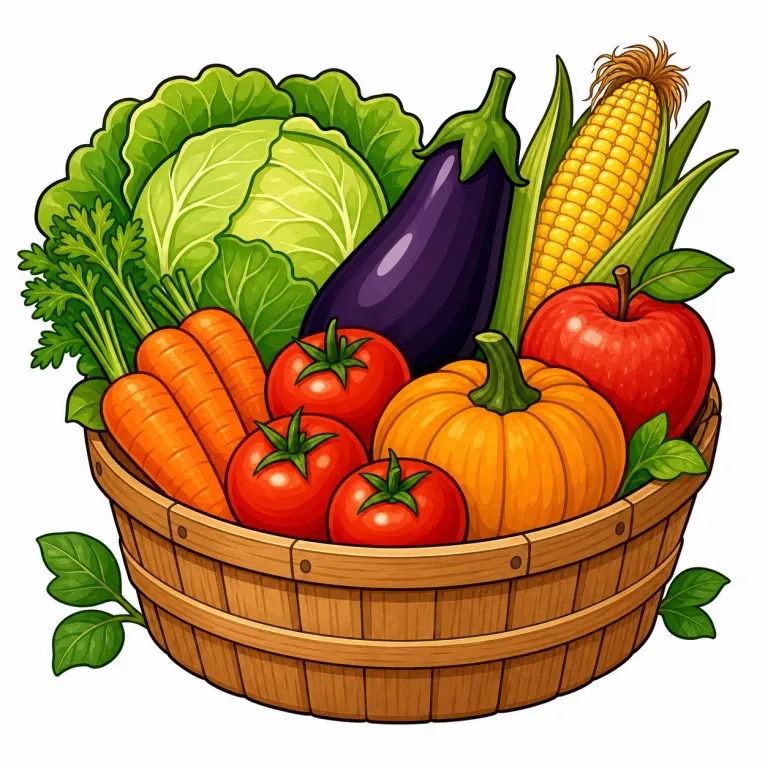 produce（農産物・noun）の覚え方イラスト