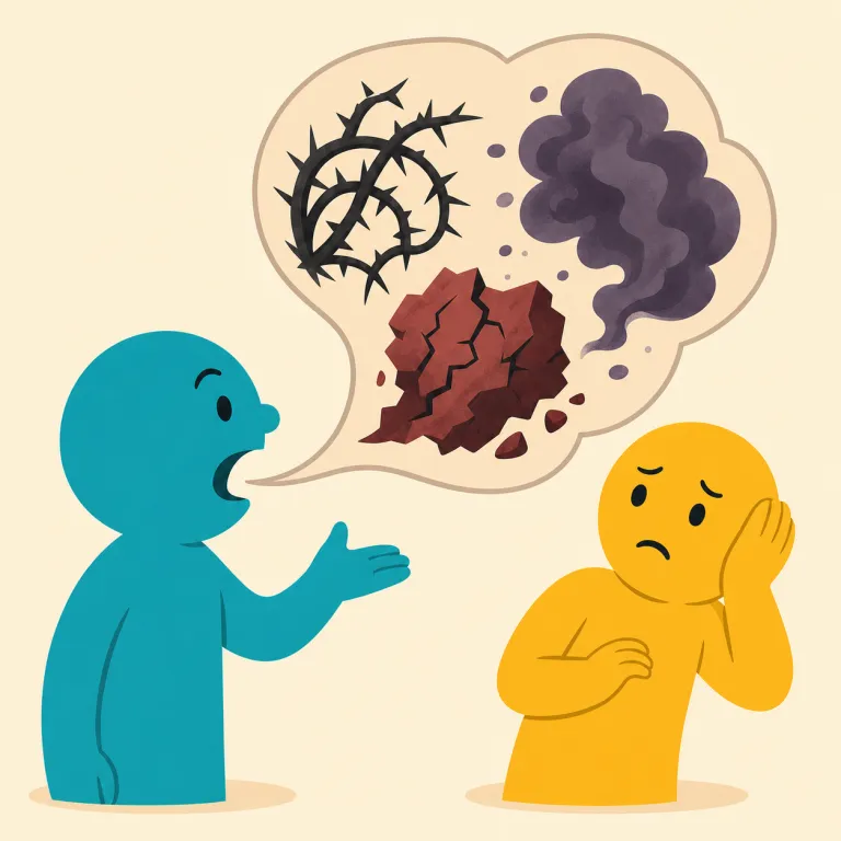 profanity（下品な言葉、ののしり・名詞）の覚え方イラスト — profanity の f の音を「ふざけた悪い言葉」と結びつけると覚えやすいです