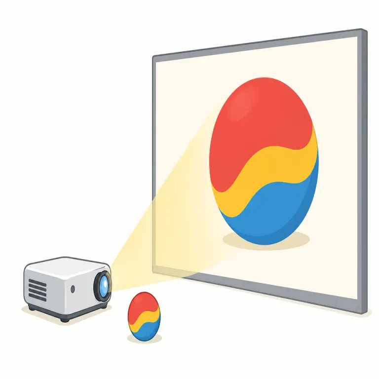 projection（予測、予想値・名詞）の覚え方イラスト — projection は、まず project を知っていると取りやすい語
