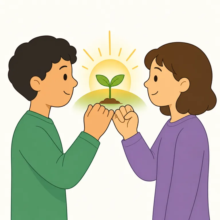 promise（約束、見込み・名詞）の覚え方イラスト — 名詞 promise の核は「未来に向けて信じられるもの」です