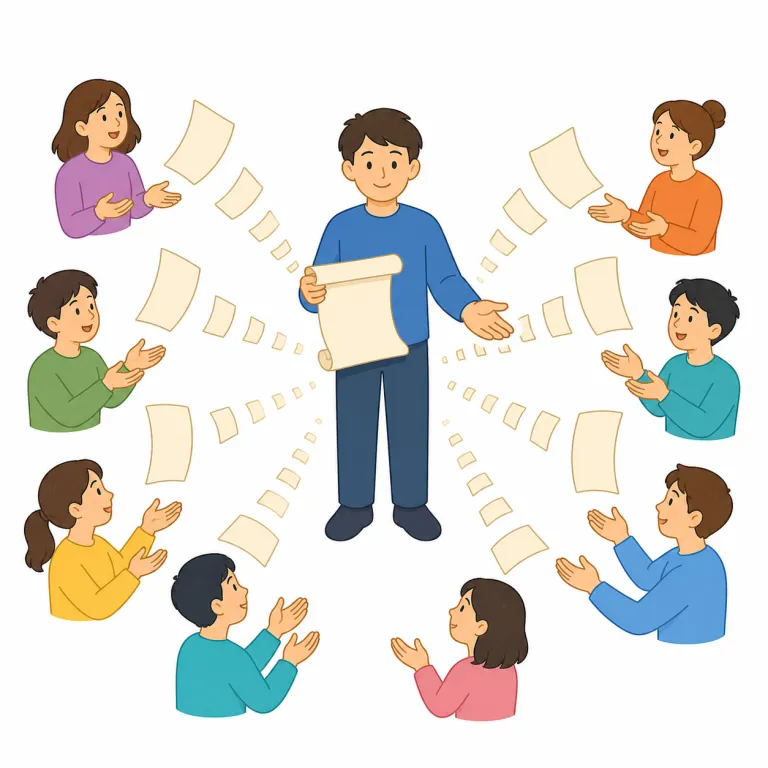promulgate（公布する・動詞）の覚え方イラスト — promulgate は、法律・規則・命令・政策を権限のある機関が正式に「公布する」ときに使う硬い動詞です
