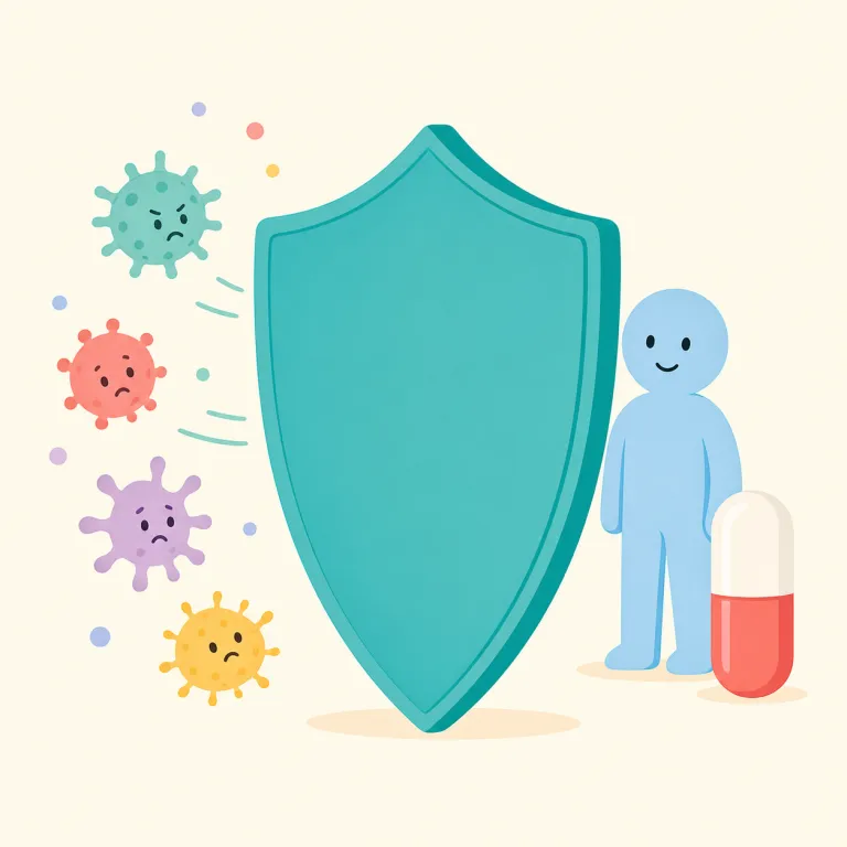 prophylactic（予防の・形容詞）の覚え方イラスト — prophylactic は「事前に守るための」と捉えるとよい
