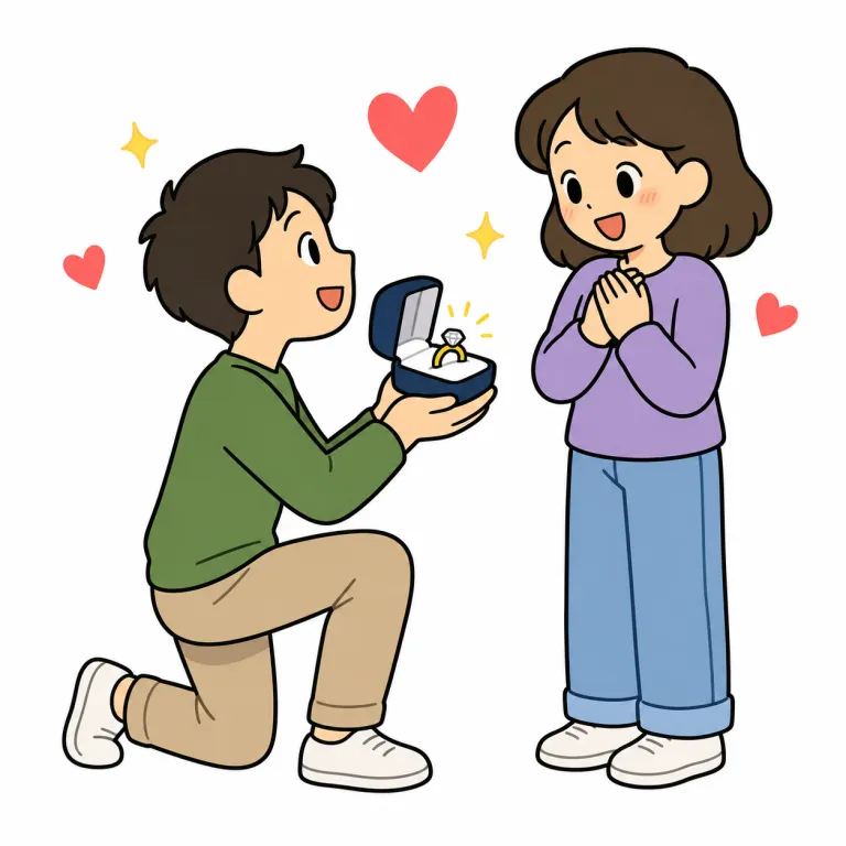 proposal（求婚・noun）の覚え方イラスト