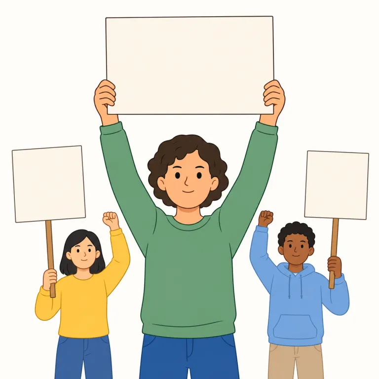 protest（抗議・名詞）の覚え方イラスト — pro は「賛成派」の pro を連想すると逆に迷いやすいので、この語は意味を切り離して覚えるのが安全