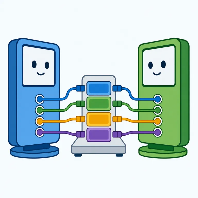 protocol（プロトコル・名詞）の覚え方イラスト — このエントリの protocol は、日常的な「手順」というより、ITや通信で機器どうしが同じ形式で情報をやり取りするための「プロトコル」、または外交などの公式な儀礼を指す用法です