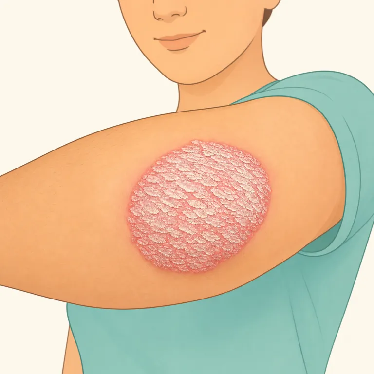 psoriasis（乾癬・名詞）の覚え方イラスト — 語頭の ps- は psychology, psychiatry などと同じく、ギリシャ語系の“専門語っぽい綴り”として見ると覚えやすいです