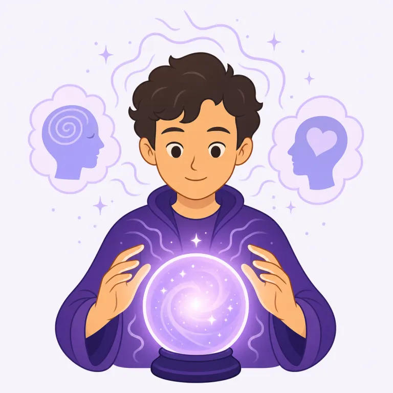 psychic（超能力の、心霊の・形容詞）の覚え方イラスト — psych- を見たら「心・精神」系だと反応できるようにすると覚えやすい