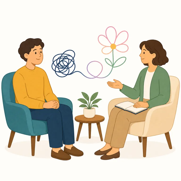 psychotherapyの覚え方イラスト