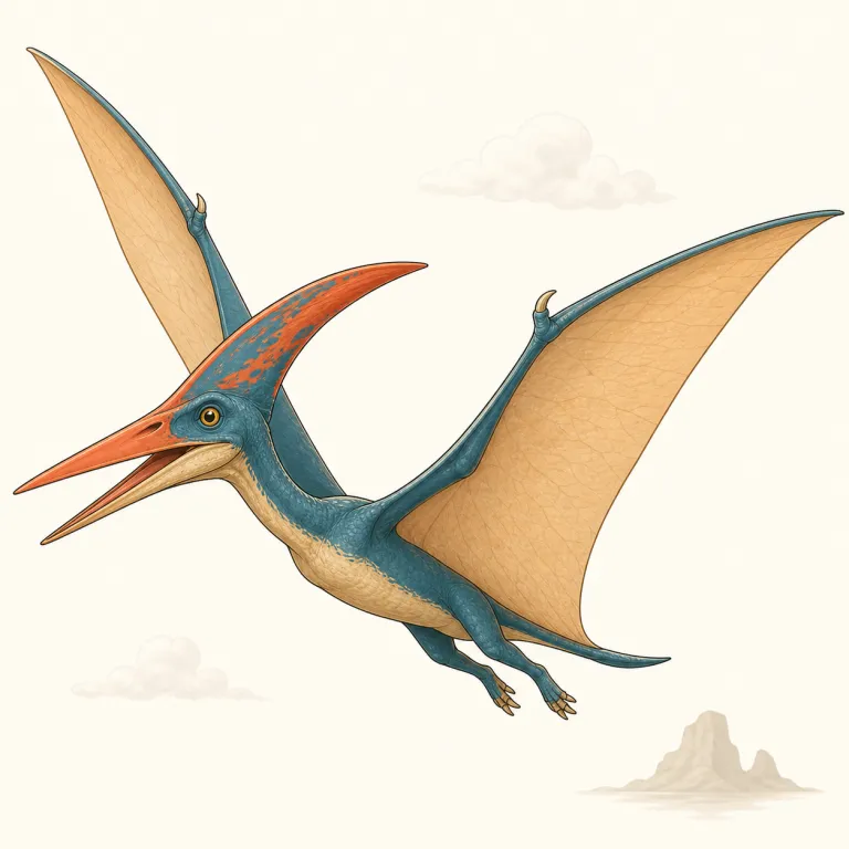pterodactyl（翼竜・プテロダクティルス・名詞）の覚え方イラスト — pterodactyl は「プテラノドン」ではなく、翼竜、特にプテロダクティルスと結びつけて覚えてください