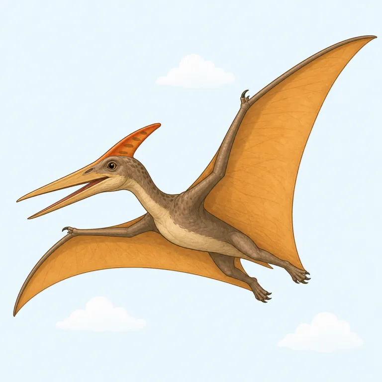 pterosaur（翼竜・名詞）の覚え方イラスト — まず後半の saur を dinosaur で押さえると、『古代の爬虫類っぽい語』として記憶の土台ができます