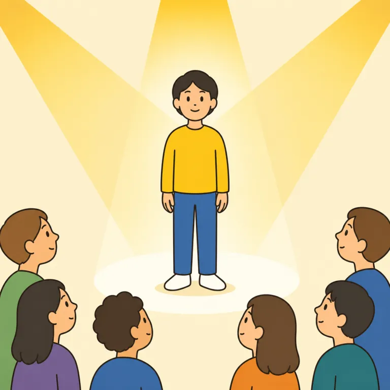 publicity（世間の注目・noun）の覚え方イラスト