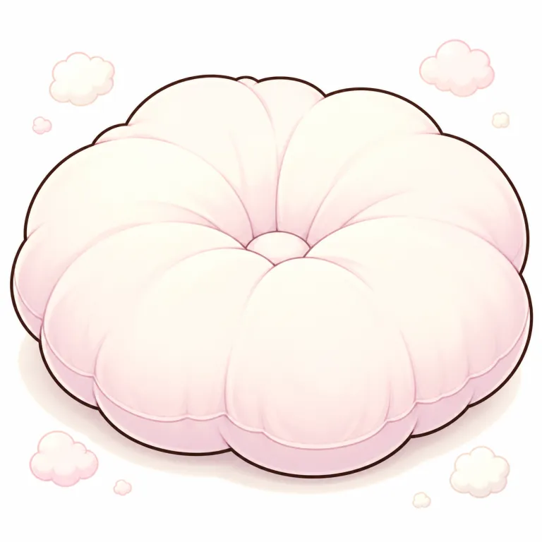 puffy（ふんわりした・adjective）の覚え方イラスト
