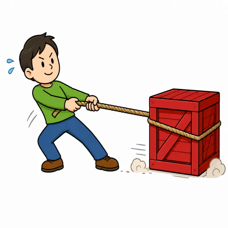 pull（引っ張り・noun）の覚え方イラスト