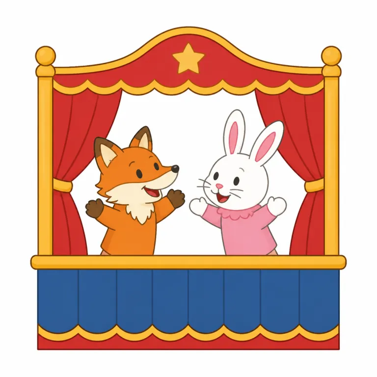 puppetry（人形劇・noun）の覚え方イラスト