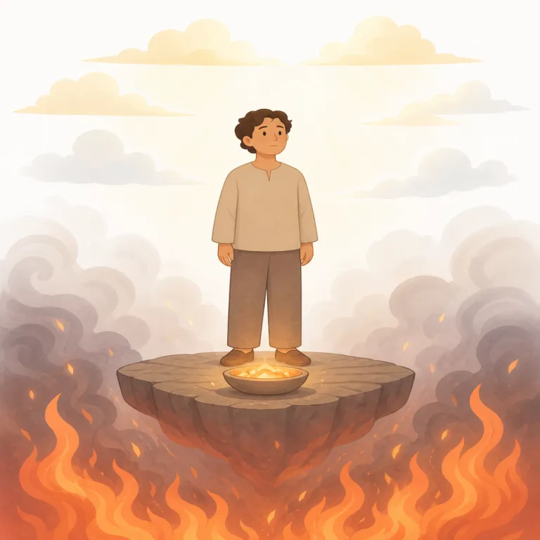 purgatory（煉獄・名詞）の覚え方イラスト — purgatory は、まず purge（不要なものを一掃する）を思い出すとつながりやすい語です