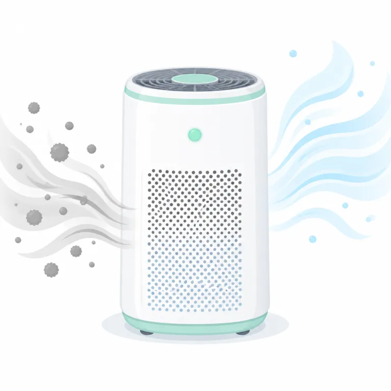 purifier（清浄器・名詞）の覚え方イラスト — まず `pure`「純粋な」が見えれば核はつかめます