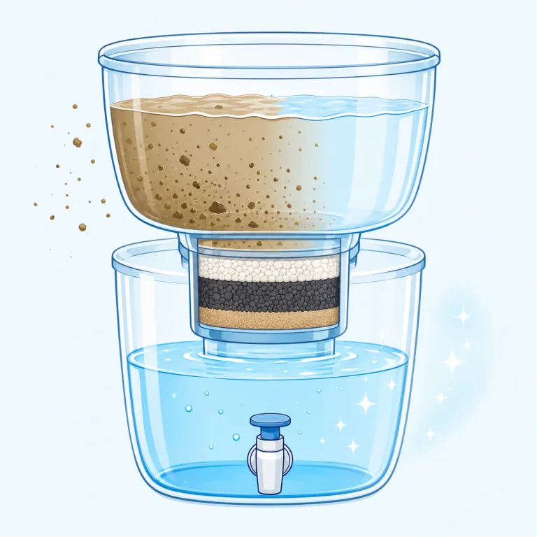 purify（浄化する・動詞）の覚え方イラスト — purify は pure「純粋な」+ -ify「〜にする」で、「純度の高い状態にする」と考えると覚えやすいです