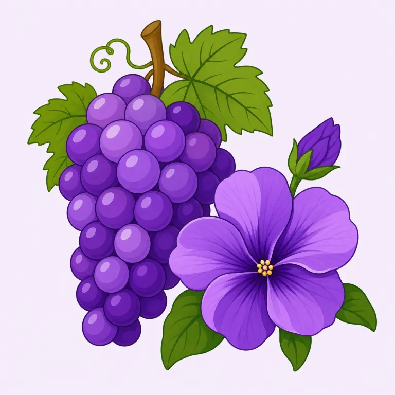 purple（紫色の・形容詞）の覚え方イラスト — purple は色の位置で覚えると定着しやすいです