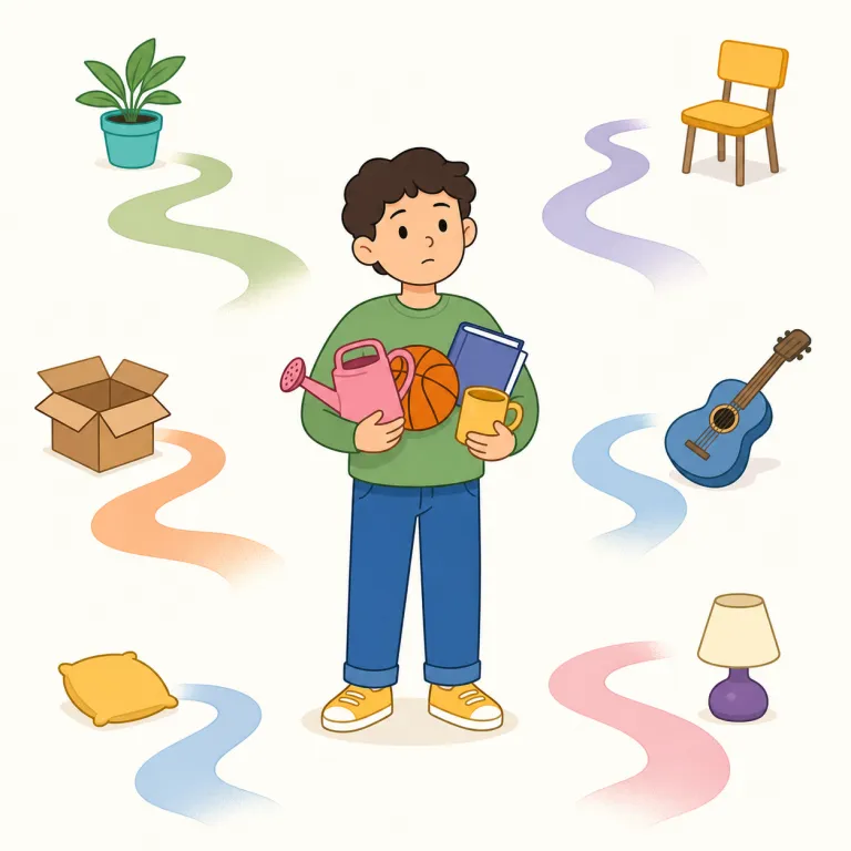 purposeless（目的のない・形容詞）の覚え方イラスト — purposeful（目的意識のある）を知っていれば、その反対として覚えると定着しやすい語です