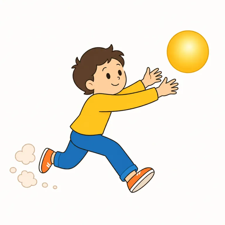 pursue（追う、追い求める・動詞）の覚え方イラスト — まず chase より長期戦の動詞と覚える