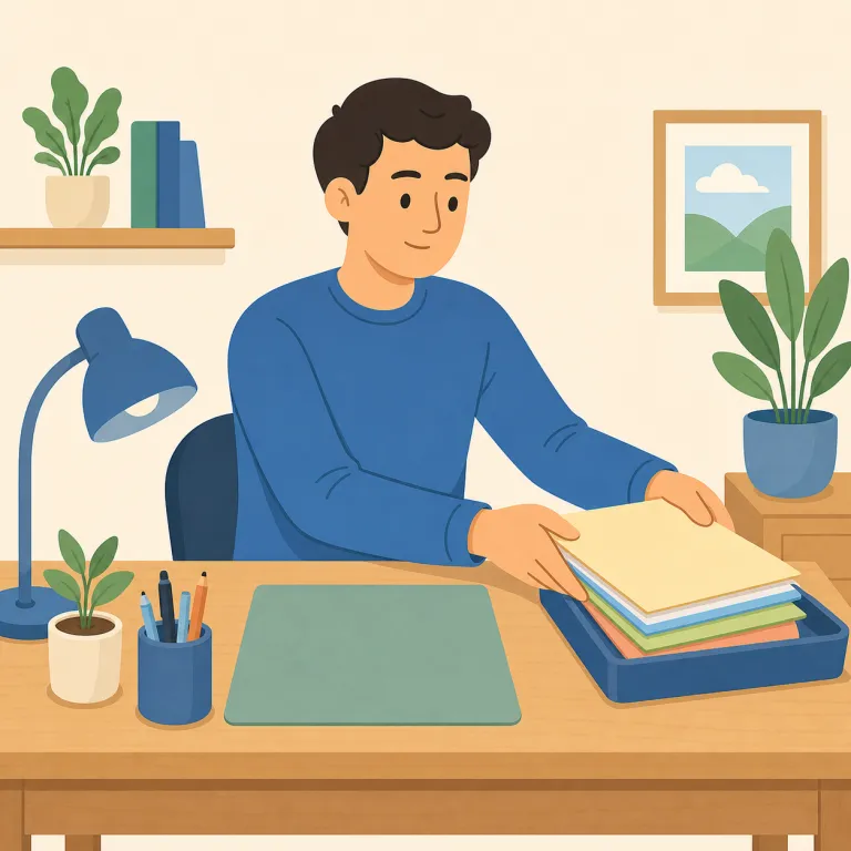put a aside（脇に置く・句動詞）の覚え方イラスト — put は「置く」、aside は a side で「横の側へ」と見れば、put A aside は「Aを本線から外して横に置く」という絵で覚えやすいです