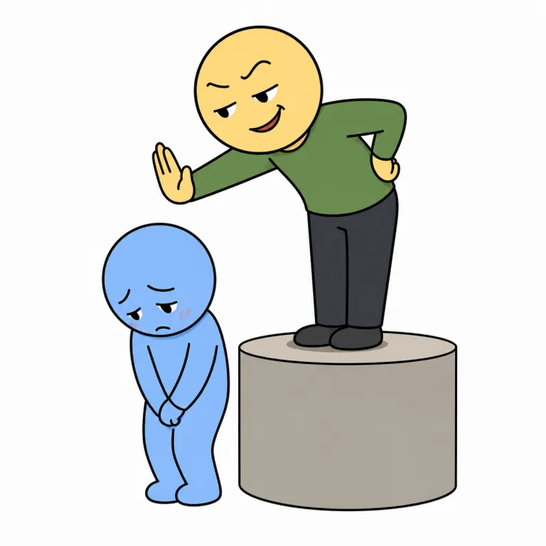 put down（けなす、見下す・phrasal_verb）の覚え方イラスト