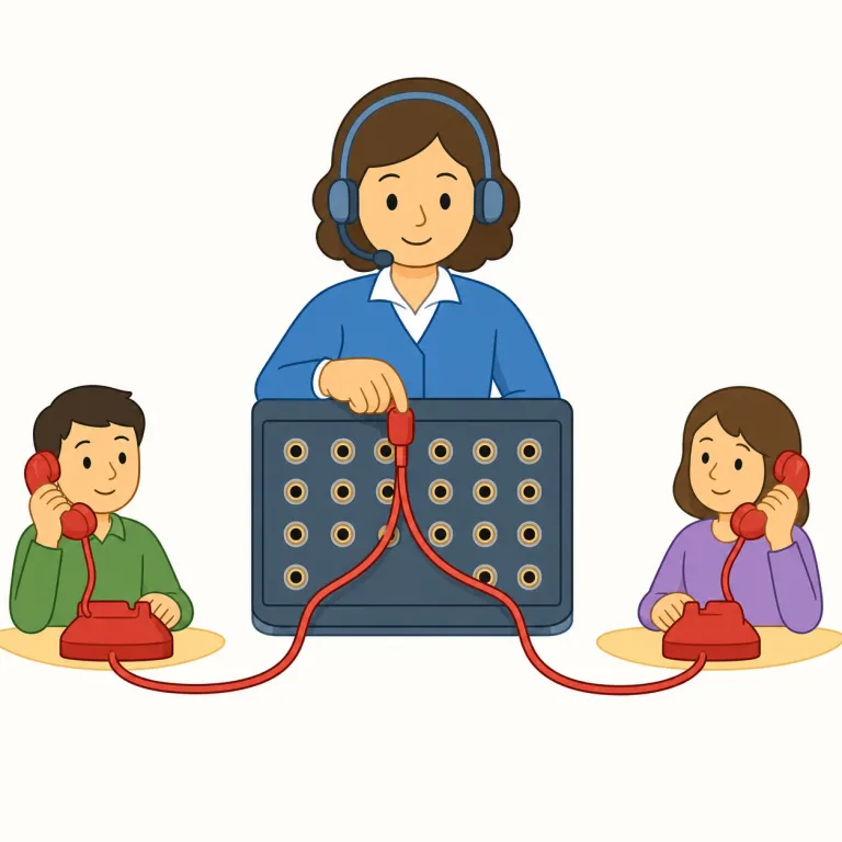 put through（つなぐ、通す・句動詞）の覚え方イラスト — put は「ある場所に置く」、through は「通して向こう側へ」