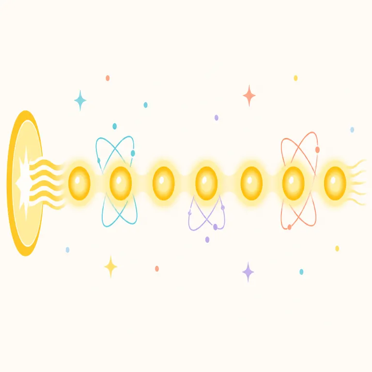 quanta（量子・名詞）の覚え方イラスト — quantum を知っていれば、その複数形が quanta