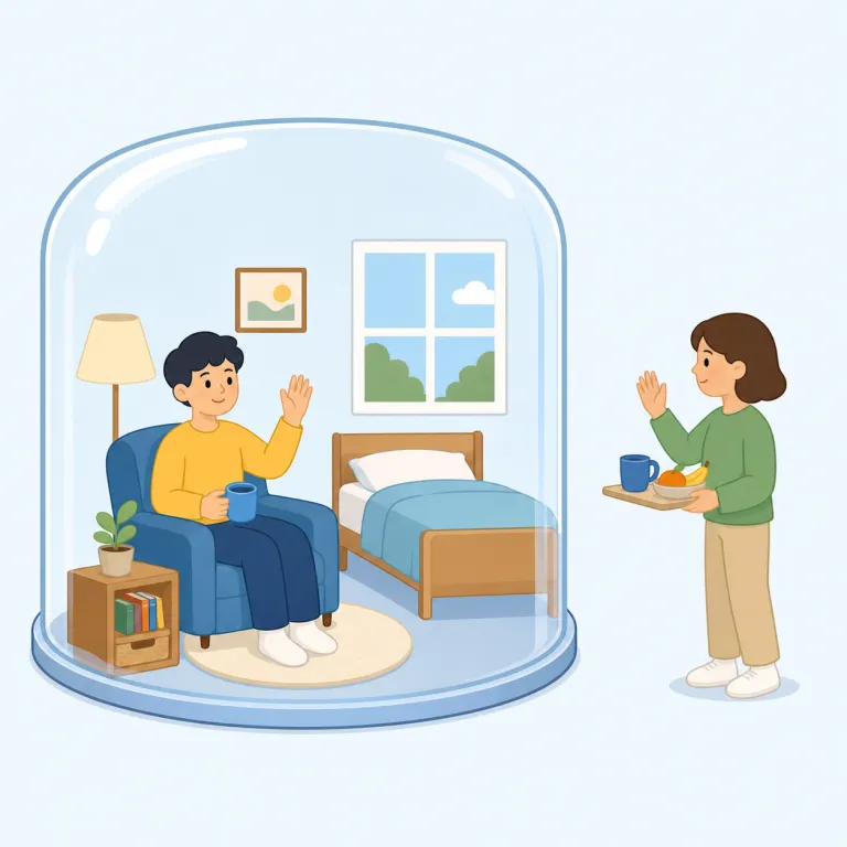 quarantiningの覚え方イラスト