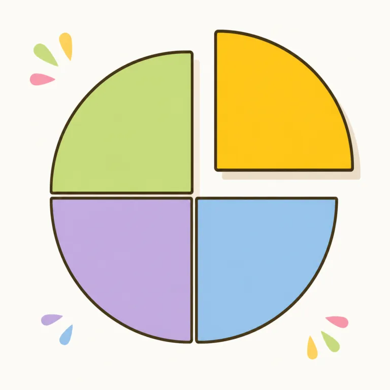 quarter（4分の1・noun）の覚え方イラスト
