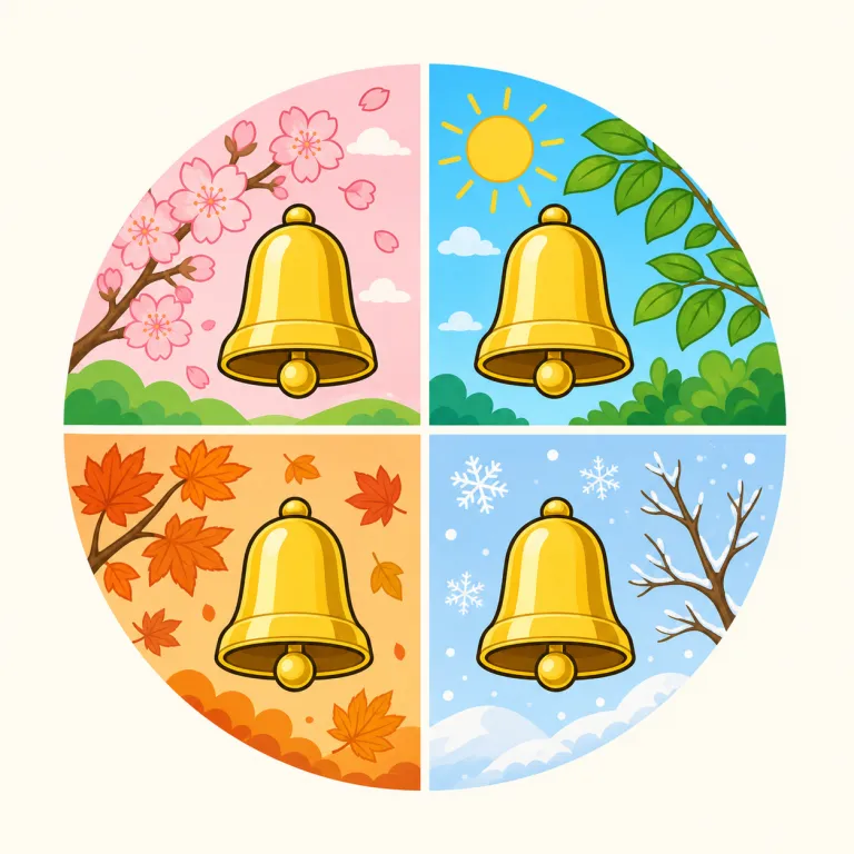 quarterly（四半期に1回・adverb）の覚え方イラスト
