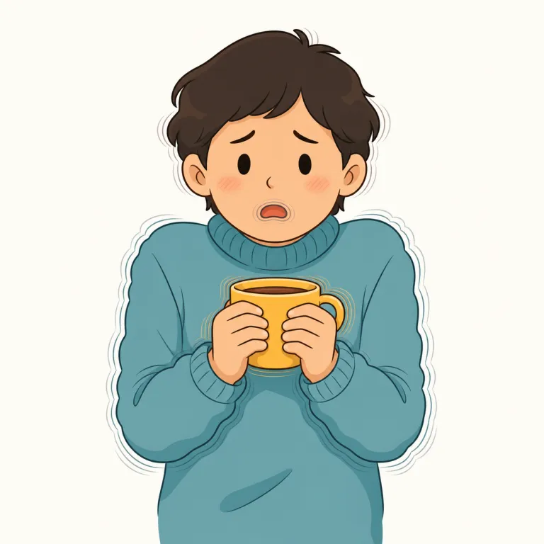 quaver（震える・動詞）の覚え方イラスト — quaver は quiver（細かく震える）や waver（揺れる・ぐらつく）を知っていると覚えやすい語