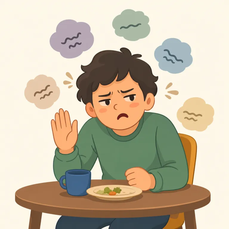 querulous（不平っぽい・形容詞）の覚え方イラスト — quarrel（口げんか）よりも complain を何度もする人を思い浮かべるとつかみやすい語です