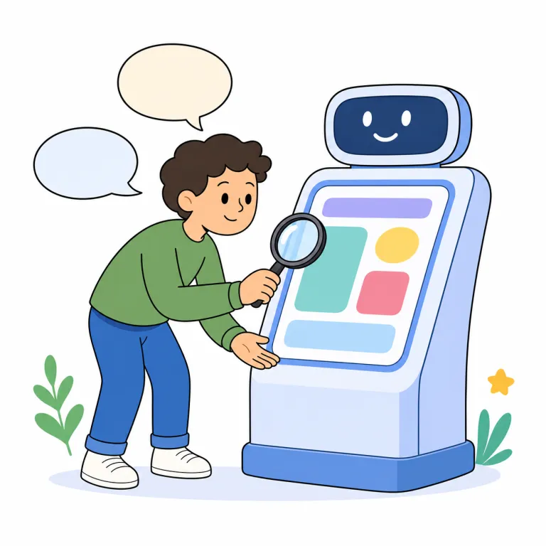 querying（質問する・動詞）の覚え方イラスト — querying は query「質問、疑問」から考えると覚えやすいです