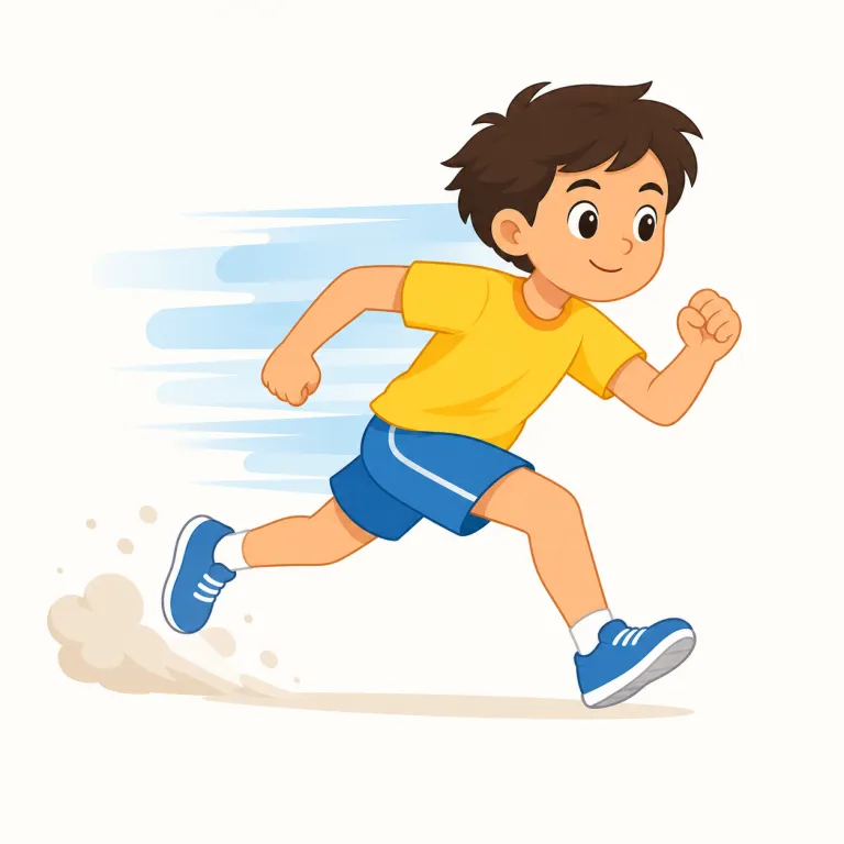 quick（素早い・形容詞）の覚え方イラスト — この quick は「短時間の」という基本義とは別に、動作・判断・反応が機敏で、ためらいなく行われる様子を表します