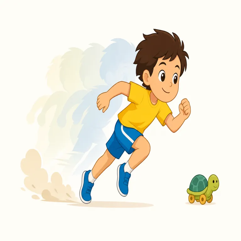 quickness（素早さ・名詞）の覚え方イラスト — quick を知っていれば、そのまま「素早い」という感覚に -ness が付いて「素早さ・迅速さ」と捉えると覚えやすいです