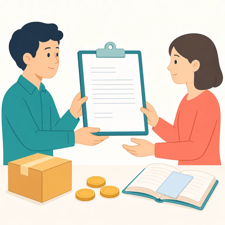 quotation（見積もり、引用・noun）の覚え方イラスト