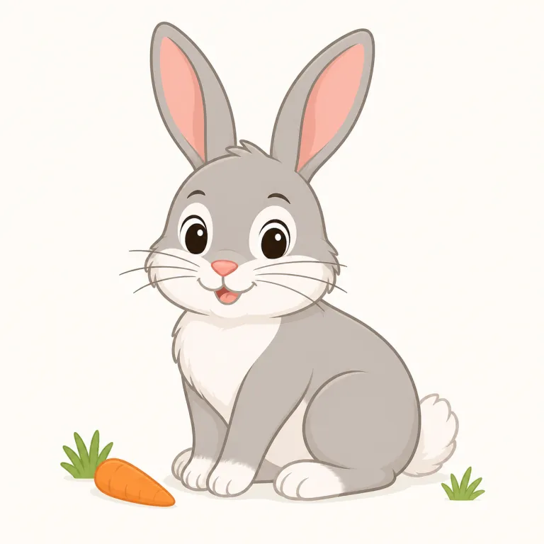 rabbit（ウサギ・名詞）の覚え方イラスト