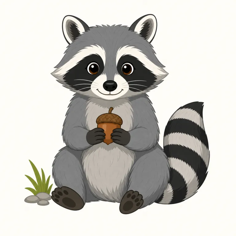 raccoonの覚え方イラスト